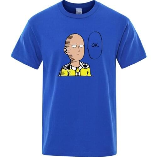 2021 summer T-shirt One Punch Man Hero Saitama Oppai anime cartoon mens T-shirts Loose hot t shirt men kpop brand clothing top