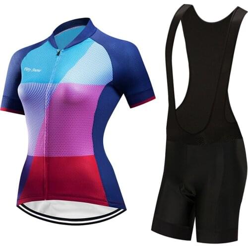 2021 Cycling Clothing Women Summer Bicycle Jersey Set MTB Dress Female Blouse Road Bike Clothes Uniform Sport Wear Skinsuit Suit