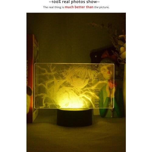 Anime 3D Picture Lamp LED Atmosphere Light Killua Zoldyck Remote Control Nightlights Bedroom Decor