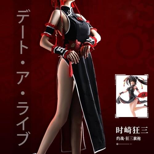 Anime Date A Bullet Tokisaki Kurumi Cheongsam Women Sexy Cosplay Costume Female Cute Nightmare Dress Halloween Uniforms