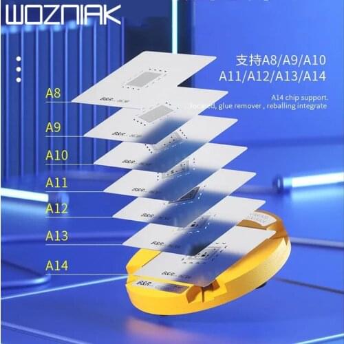 B＆R IP-A07 A8-A14 Universal CPU Reballing Stencil Platform For iPhone 6-12 Pro Max IC Chip Planting Tin Template Fixture