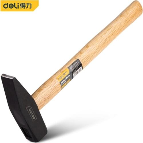 Deli 800g High Quality Durable Construction Metalworking Household Machinist Hammer Wooden Handle Hammer Repair Hand Wood Tools