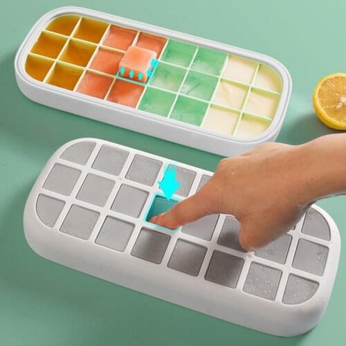 ECOCO 24/Grid Silicone Ice Cream Mould Ice Cube Tray Popsicle Barrel Diy Mold Dessert Ice Cream Mold With