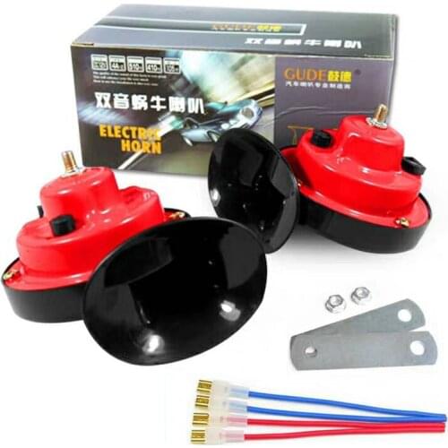 Universal Car Horn Loud Pressure Klaxon Speaker 12V Waterproof 110db Snail Cry Air Horn Vespa Loudnes For Car Motorcycle Clarion