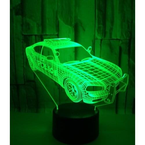 Colorful 3d Creative Vision Nightlight Automobile 3d Stereo Desk Lamp Hot Selling Creative Usb 3d Table Lamp For Bedroom