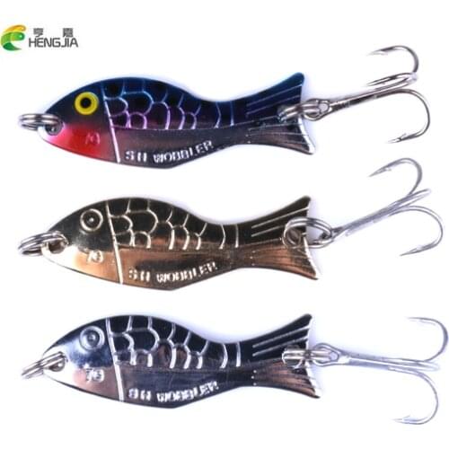 HENGJIA 1PCS Spoon fishing lure metal bait gold/silver/colour 7g hard lure spoon bait fishing lures carp fishing wobbler