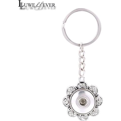 Fashion Interchangeable Popular 029 Fashion Metal Key Chains Fit 18mm Snap Button Keychain Jewelry For Men Women Key Rings Gift