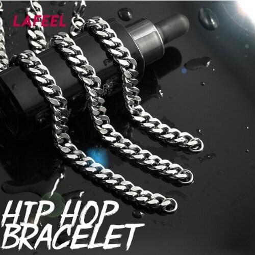 Bracelet Men Stainless Steel Hip Hop Couple Bracelets Chain on Hand Charm Bracelet women Fashion hip hop Jewelry 2021 Wholesale
