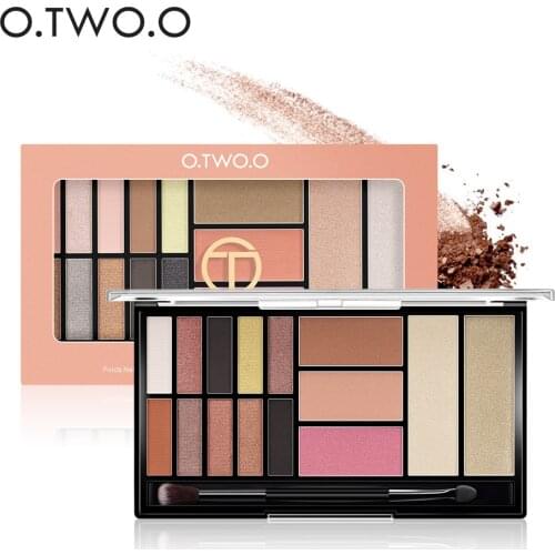O.TWO.O 15 Full Colors Eyeshadow Palette Matte Eye Shadow Palette Pigment Glitter Makeup Eyeshadow Palettes Nude Shadows 6052