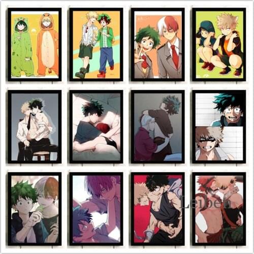 Nordic Modern Art Poster Anime Boku No My Hero Academia Cartoon Canvas Painting On The Wall Childrens Room Decoration Boy Gift