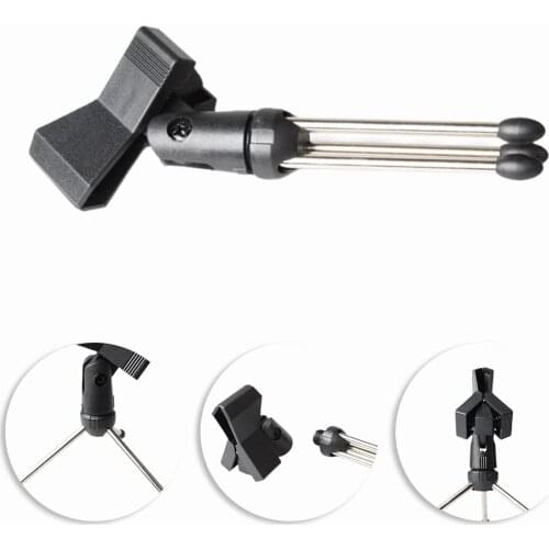 Portable Adjustable Metal Desktop Microphone Support Stand Clip Holder Bracket