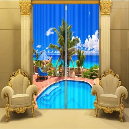 Customized Scenery Luxury 3D Blackout Window Curtain Drapes For Living room Bed room Hotel Wall Tapestry Cortinas