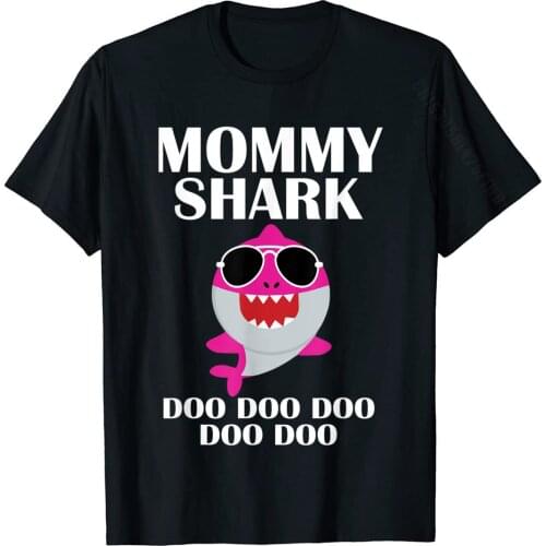 Mommy Shark Doo Doo Shirt Mothers Day Mommy Birthday T-Shirt Tops & Tees Discount Custom Cotton Men Top T-Shirts Custom