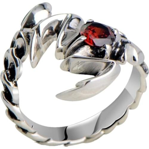 S925 sterling silver jewelry silver scorpion men opening ring Scorpio 025321w