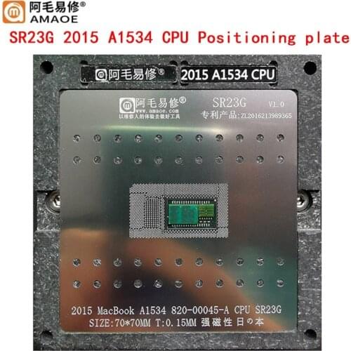 SR23G Plant Tin Mesh/CPU Steel Net For MacBook 2015 A1534 820-00045-A Laptop MAC BGA Reballing Stencil Platform Template