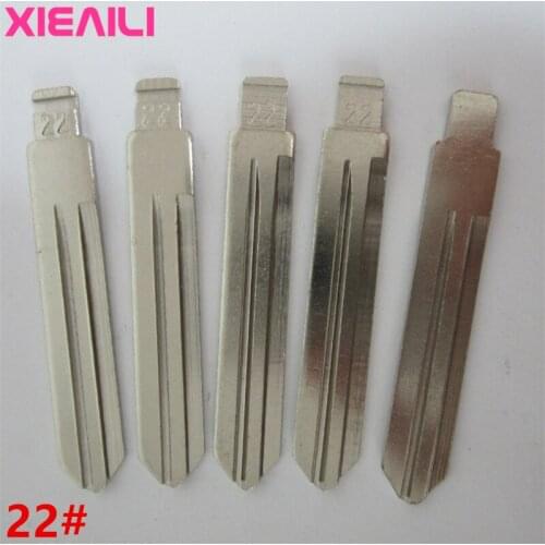 XIEAILI 20Pcs 22# Blank Remote Uncut Key Blade For Nissan A33/Tiida (Side Slot) S367