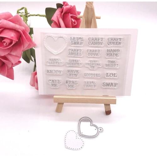 ZFPARTY Craft Love Tags Metal Cutting Dies Stamps for DIY Scrapbooking/photo album Decorative Embossing DIY Paper Cards