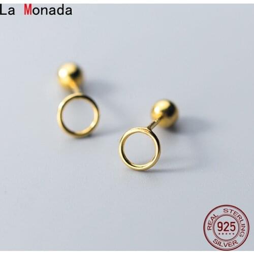 La Monada Earrings Studs 925 Sterling Silver Fine Jewelry Minimalist Beautiful Stud Earrings For Women Silver 925 Korean Circle