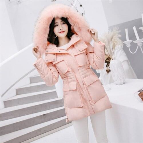 Down Duck White Jacket Woman Hooded Winter Coat Women Big Fur Collar Pink Down Jackets Overcoat Jaqueta Feminina KJ642 s