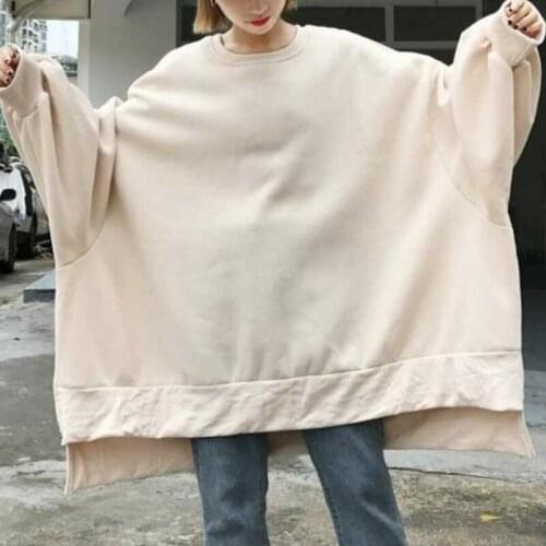 Oversized Women Sweatshirts 2020 Khaki Tops Fall Heart Print Pullover White Hoodie Long Sleeve Streetwear Drop Shipping 5XL4XL