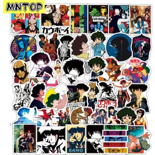 10/30/50Pcs/set Cowboy Bebop Cartoon Anime Graffiti Stickers For Case Kids Trolley Diy Luggage Skateboard Laptop Helmet Phone