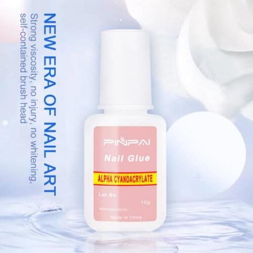 10g Nail Glue With Brush Head Glue Nail Polish Star Glue White Starlight Glue For Nail Polish Transfer Sticker TSLM1