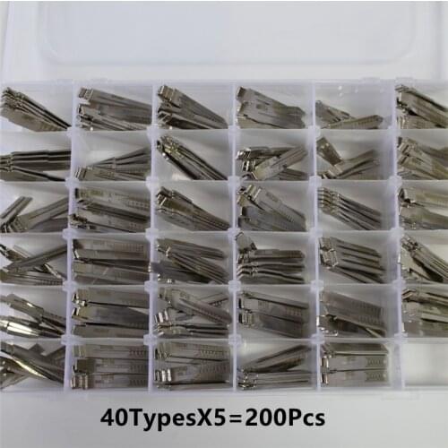 200Pcs (40Types) Engraved Line Scale Shearing Teeth Blank Car Key Cutting Teeth Blade Key Reticle Locksmith Tool K446