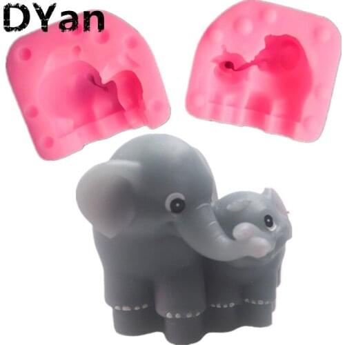 3D Elephant Mold Cake Decoration Tool DIY Cake Silicone Baking Mold Sugar Clay Mold Plastic Mold Kitchen Baking Tool A1503