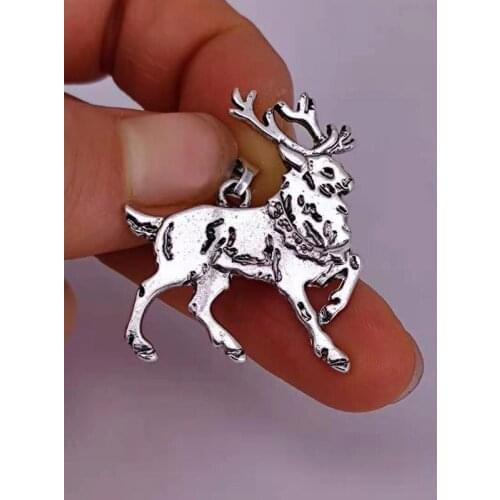 5pcs new Ancient silver color deer pendant charm deer christmas gift charms for women man Accessories