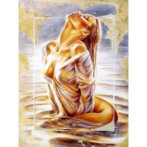 5D DIY Full Square Round Dill Diamond Painting "Sexy Woman In Water" Cross Stitch Embroidery Mosaic New Arrival Wall Decor
