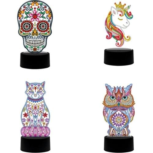 New Design Diamond Painting 5D Diamond Mosaic Embroidery Lamp Light 7 Colors Available Home Desk Night Decor Birthday Gift