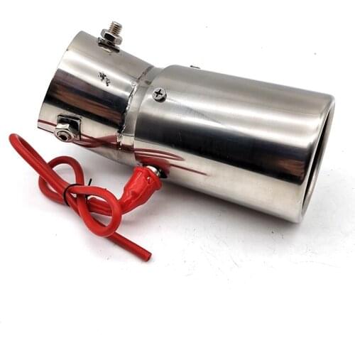 Car Tail Exhaust Pipe Muffler With Red LED Spray Device Light Stainless Steel Modified Flame Spray Light