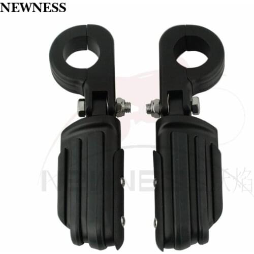 Black Motorcycle 1-1/4" 1.25 " 32mm highway Crash Bar Footrest Pedal Foot Pegs Footpeg Mounting for Harley Honda Yamaha Suzuki