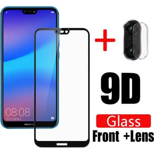 Black Tempered Glass on For Huawei P20 Lite Camera Lens Film Front Glas Protective Glass for Huawei P 20 Light 20lite