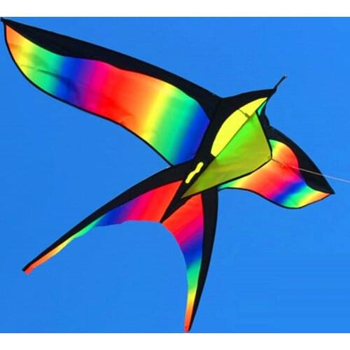 Kids Toy Kites Rainbow Kite Flying Bird With Handle Line Children Gift