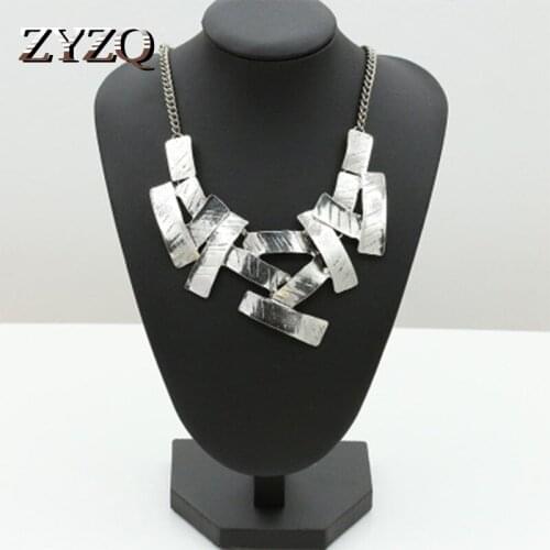 ZYZQ Euro America Hyperbole Stylish Women Necklace Elegant Metal All-Matched Accessories Gold Color Plated Wholesale Lots