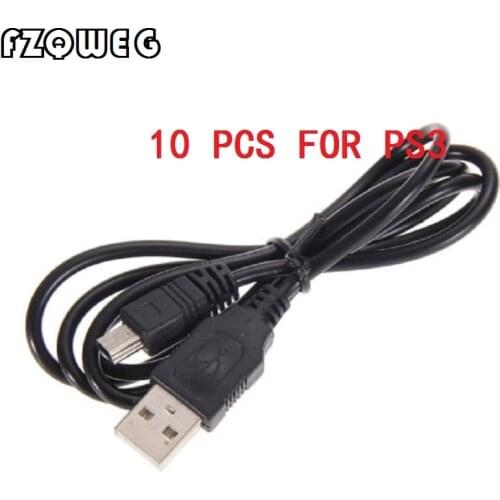 FZQWEG 10 PCS 1M USB Charge Cable for sony 3 for PS3 Game Controller for playstation 3