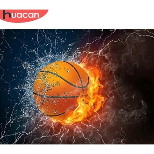 HUACAN Diamond Mosaic Basketball 5D DIY Diamond Painting Cartoon Full Drill Square Picture Of Rhinestone Home Decoration