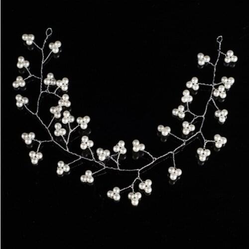 Classic Floral Girls Wedding Prom Headbands For Bride Hair Accessories Beads Hairband Bride Tiaras Handmade Ornaments