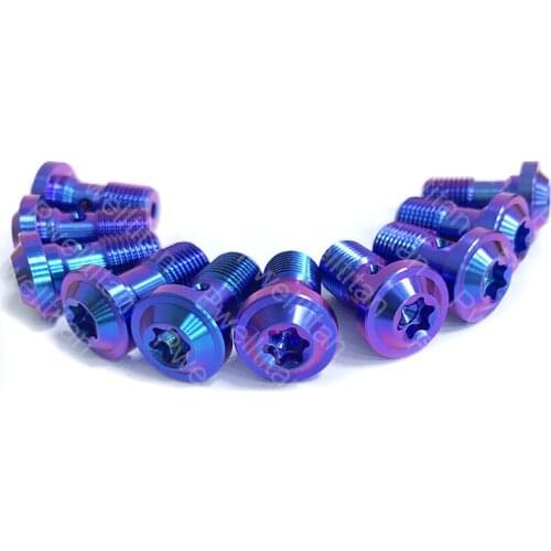 M10 1.0/1.25mm Pitch Torx Umbrella Head Titanium Bolt Banjo Screws for Motorcycle Brembo Brake Line Single Hole 1 PCS