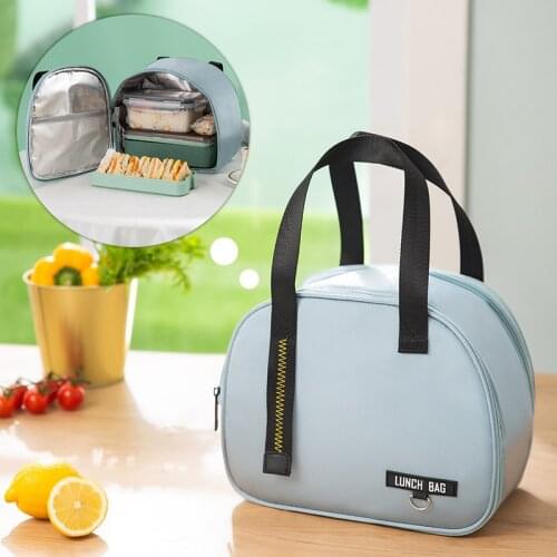 Fashion Oxford Cloth Insulated Lunch Bag Portable Thermal Bento Boxes Cooler Bags Food Storage Container for School Picnic