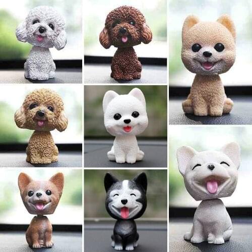 Husky Teddy/Poodle Shaking Head Nodding Dog Sticker Car Styling Decoration Accessories Boy/Girl Friend Child Birthday Gift Toys