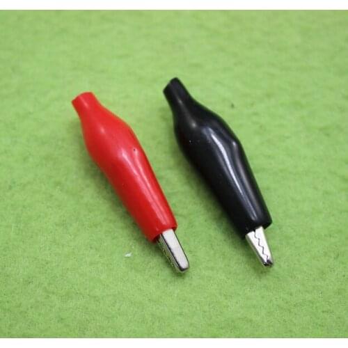 New 10Pcs/lot Power Test Testing Connector Alligator Clip Probe Clamp Length 35mm (middle 35mm)