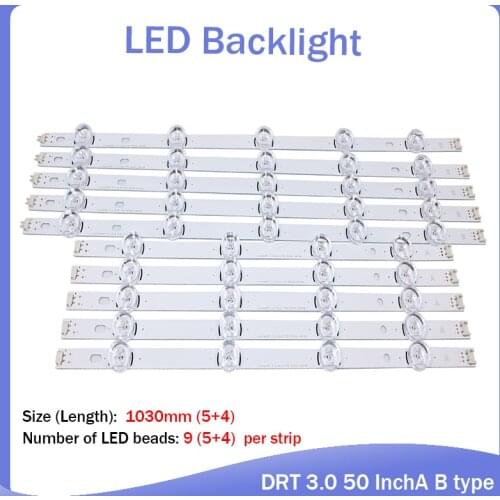 New LG 50" INNOTEK DRT 3.0 1027mm LED Backlight strip 9 leds A/B TYPE REV01 REV02 140218 140107 50 inch LCD Monito