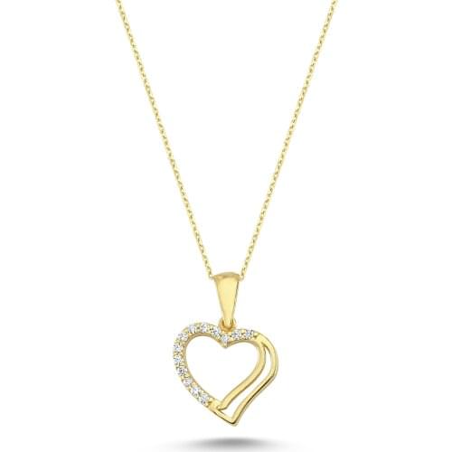 14k (585) Gold Heart Pendant, Necklace