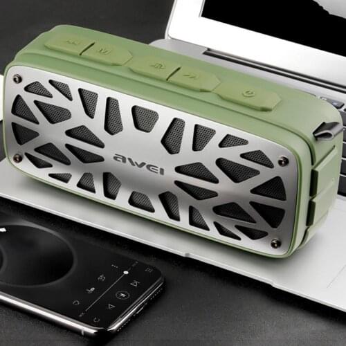 Awei Y330 Portable Wireless Speaker Bluetooth V4.2 Long Service Time Call Function Bass Stereo Sound Card Dual Speaker Audio