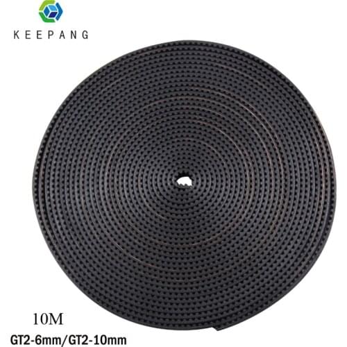 10M GT2 10mm 6mm timing belt GT2 Open Belt 3D printer Belt Pitch 2mm Width 6mm 10mm GT2 Belt Rubber 3D Printer Parts