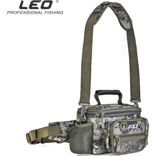 LEO Outdoor Fishing Bag Portable Fishing Tackle Bags Multiple Waist Bag Fanny Pack Waterproof Fishing Gear Storage Shoulder Bags