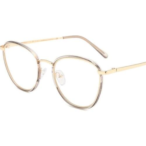 Vintage Round Metal Women Glasses Frame Fashion Clear Lens Eyewear Men Classic Optical Myopia Eyeglasses Frame