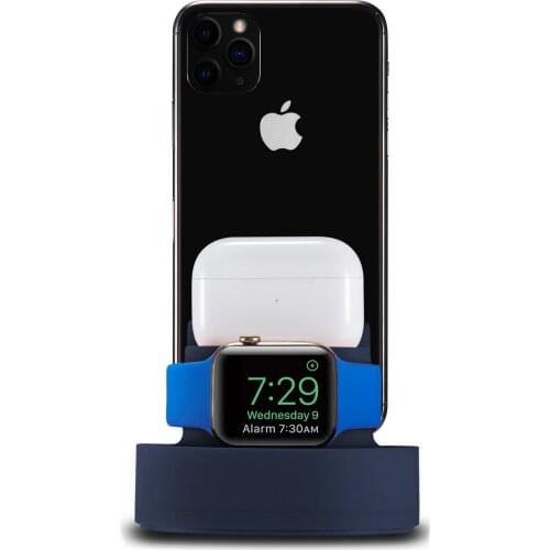 3 In 1 Charging Dock Station For Iphone X Iphone XS Iphone 8 Charge Base For Apple Watch and aripods Nightstand Charge Stand Hol